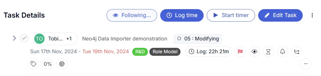 Task Property Tag