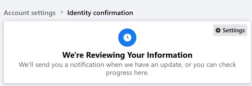 We are reviewing Your Information